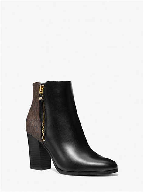 michael kors outlet britt signature logo trim ankle boot|britt ankle boots.